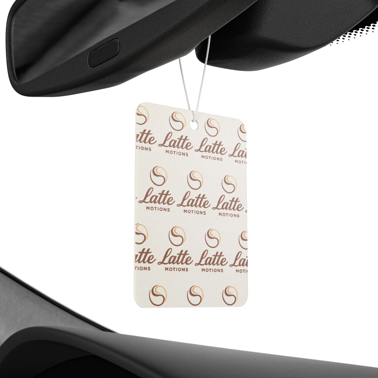 Car Air Freshener — 'Latte Motions' Tag