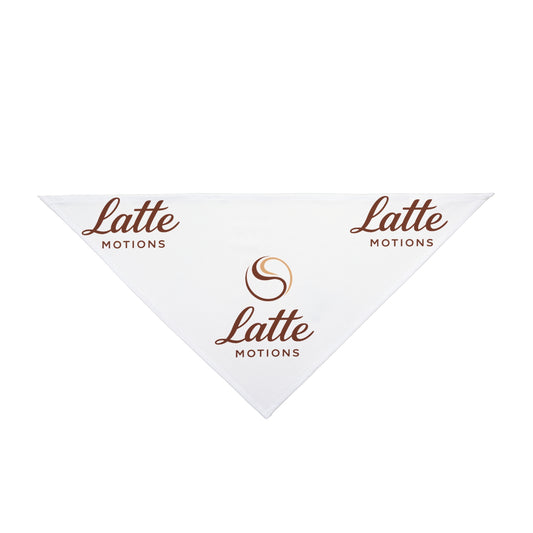 Latte Motions Pet Bandana — Coffee-Themed Dog & Cat Accessory