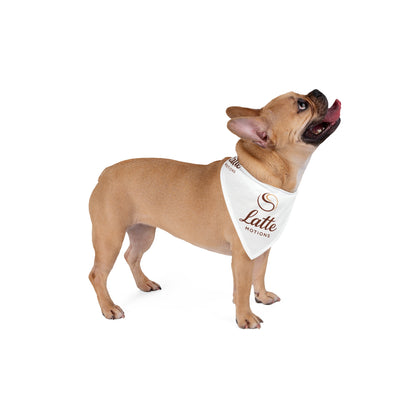 Latte Motions Pet Bandana — Coffee-Themed Dog & Cat Accessory
