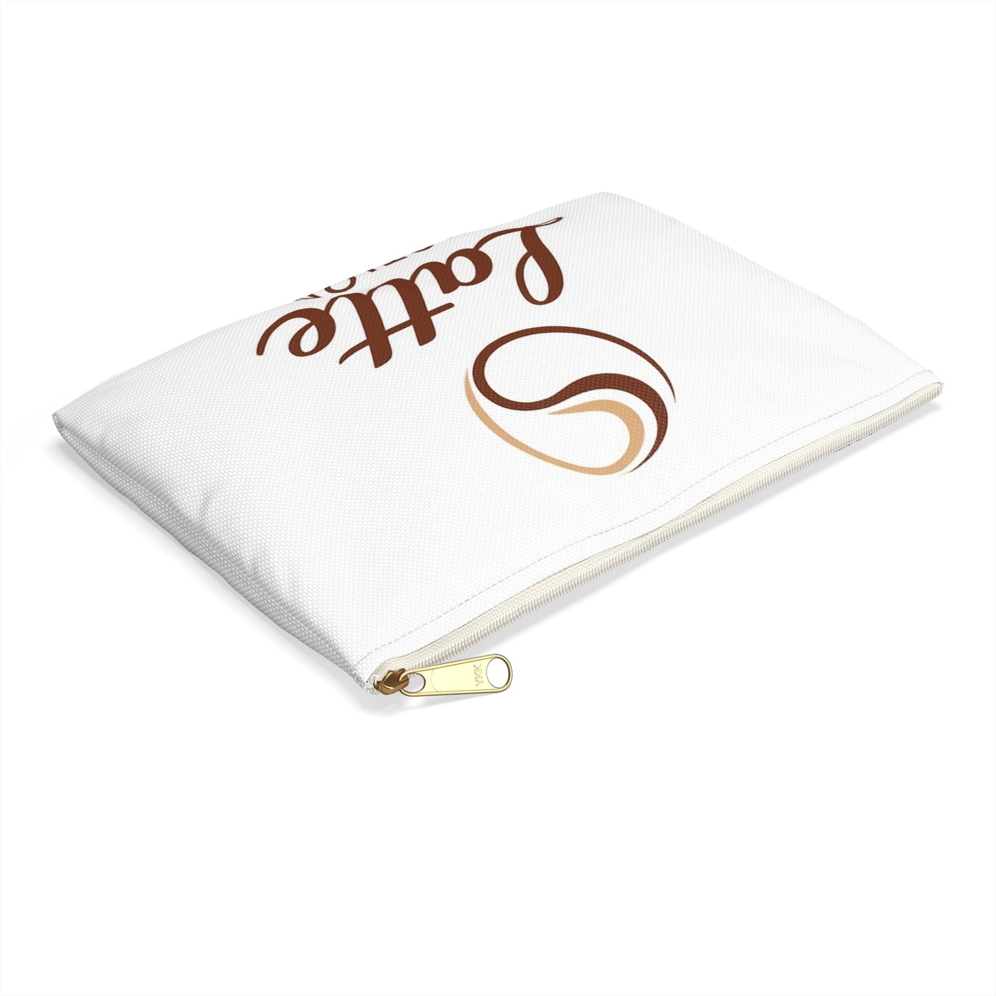 Latte Motions Accessory Pouch — Coffee-Inspired Cosmetic & Tech Organizer