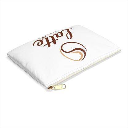 Latte Motions Accessory Pouch — Coffee-Inspired Cosmetic & Tech Organizer