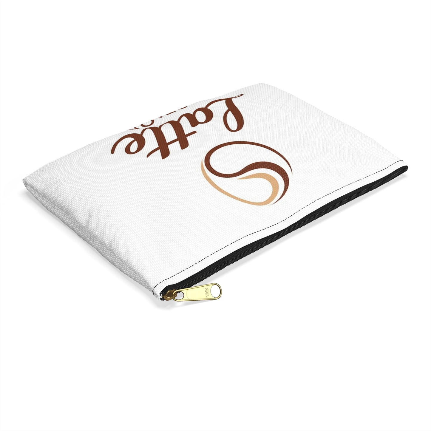 Latte Motions Accessory Pouch — Coffee-Inspired Cosmetic & Tech Organizer