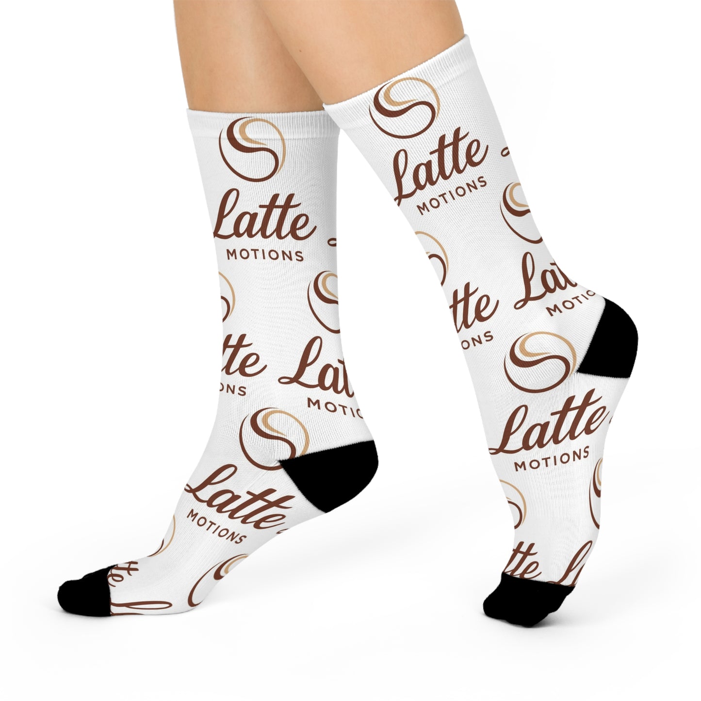 Latte Motions Crew Socks — Cushioned Coffee Brand Socks