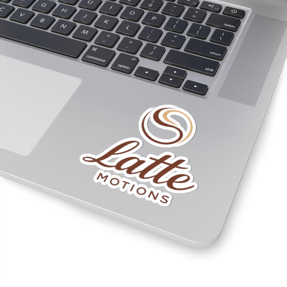 Latte Motions Sticker — Coffee-Themed Kiss-Cut Vinyl Sticker