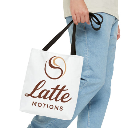 Latte Motions Tote Bag — Coffee Shop Canvas Tote