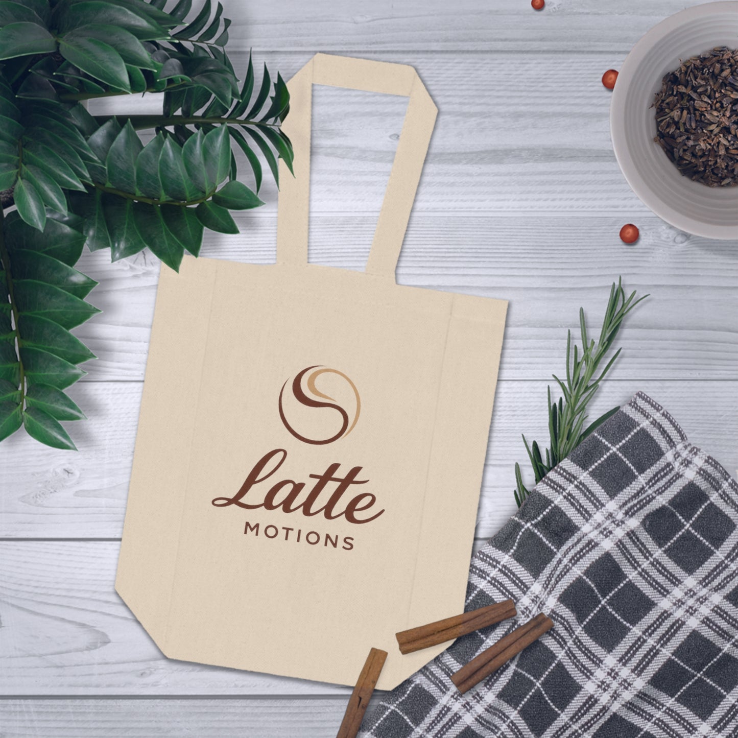 Latte Motions Double Wine Tote — Reusable Canvas Bottle Carrier