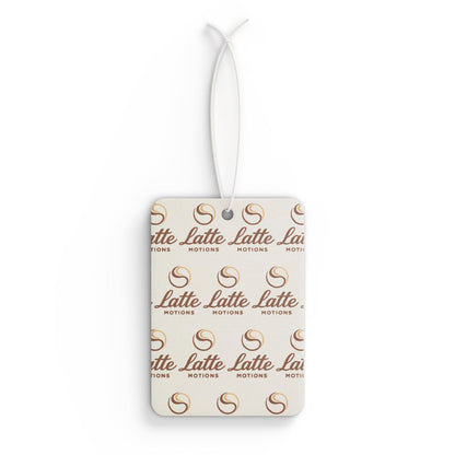 Car Air Freshener — 'Latte Motions' Tag
