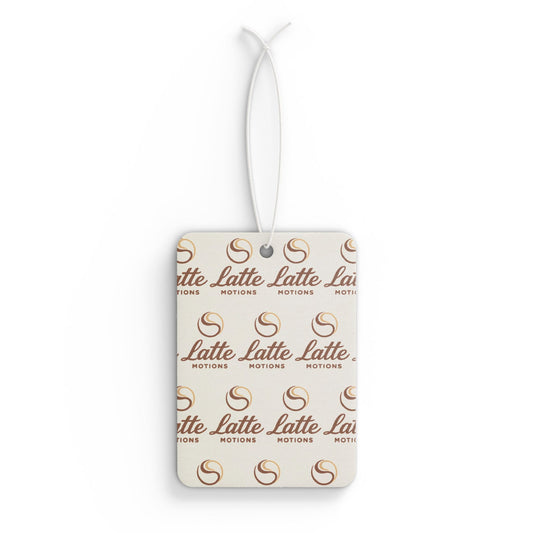 Car Air Freshener — 'Latte Motions' Tag