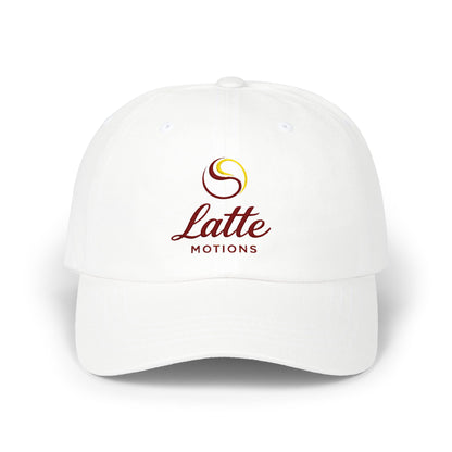 Latte Motions Embroidered Dad Cap — Coffee Logo Baseball Hat