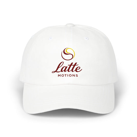 Latte Motions Embroidered Dad Cap — Coffee Logo Baseball Hat