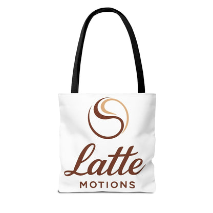 Latte Motions Tote Bag — Coffee Shop Canvas Tote