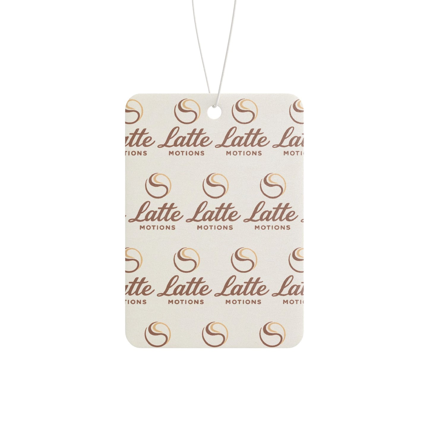 Car Air Freshener — 'Latte Motions' Tag