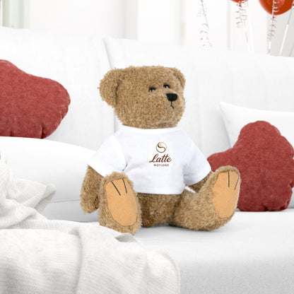 Latte Motions Teddy Bear Plush with Logo T‑Shirt