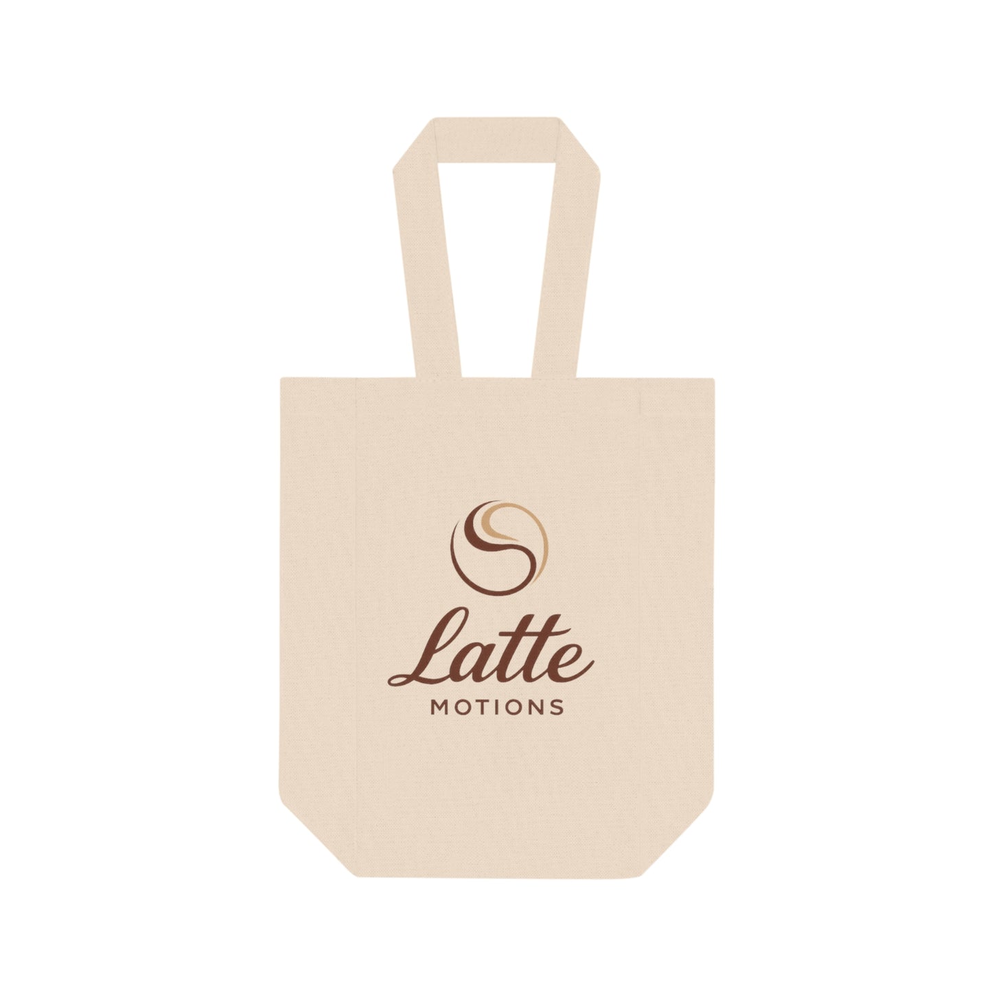 Latte Motions Double Wine Tote — Reusable Canvas Bottle Carrier