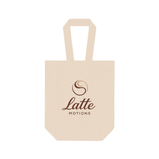 Latte Motions Double Wine Tote — Reusable Canvas Bottle Carrier