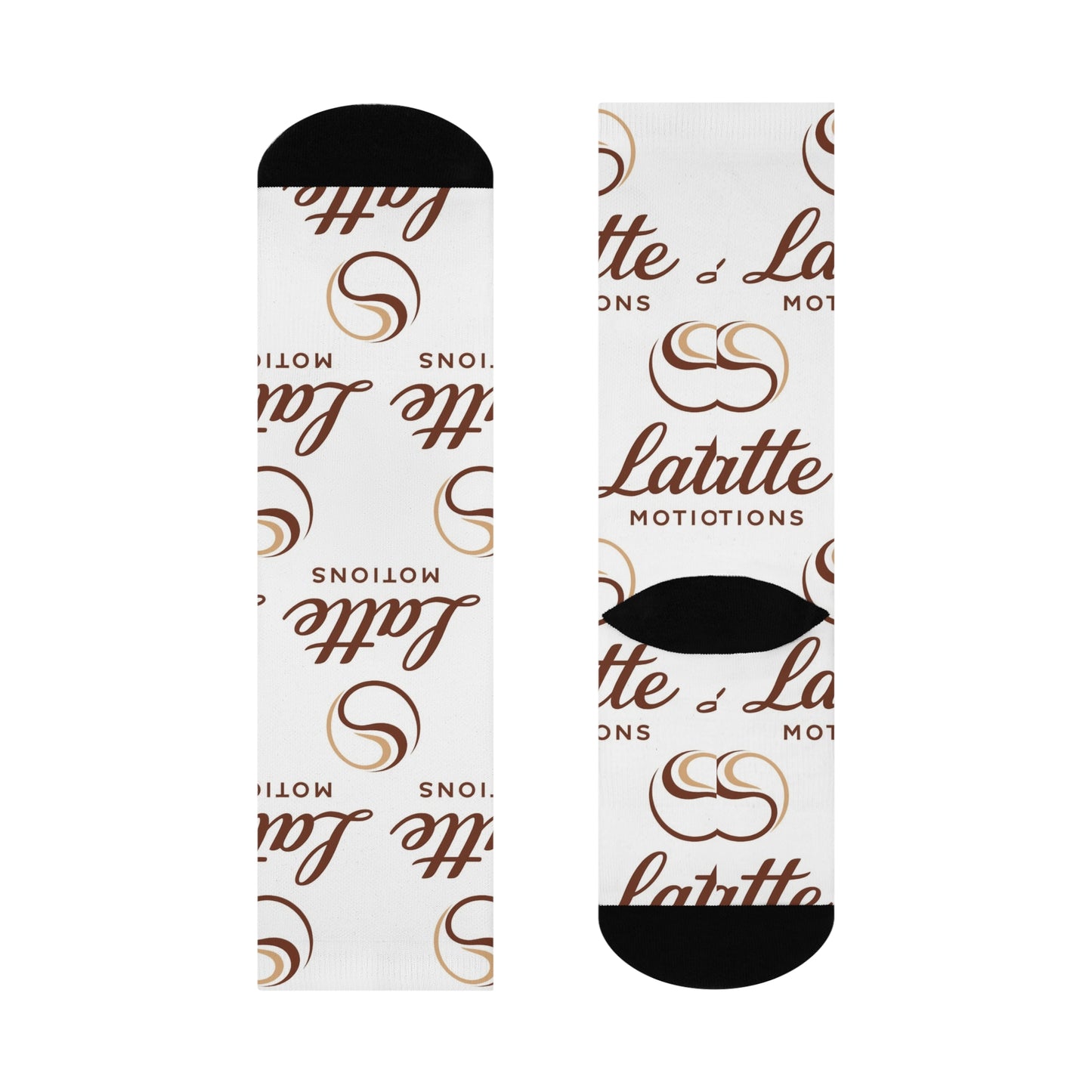 Latte Motions Crew Socks — Cushioned Coffee Brand Socks
