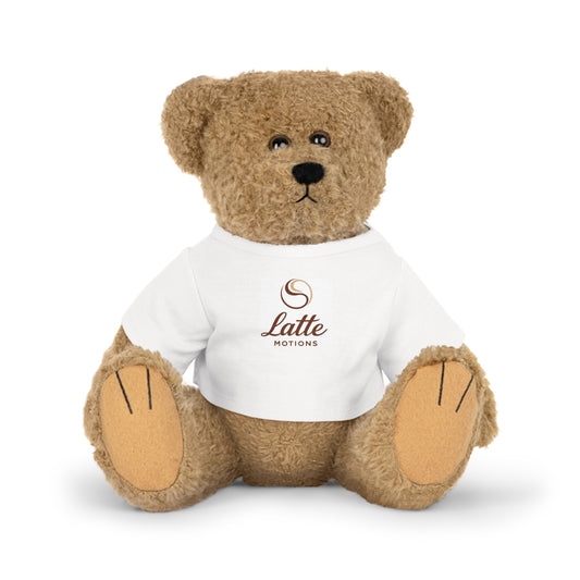 Latte Motions Teddy Bear Plush with Logo T‑Shirt
