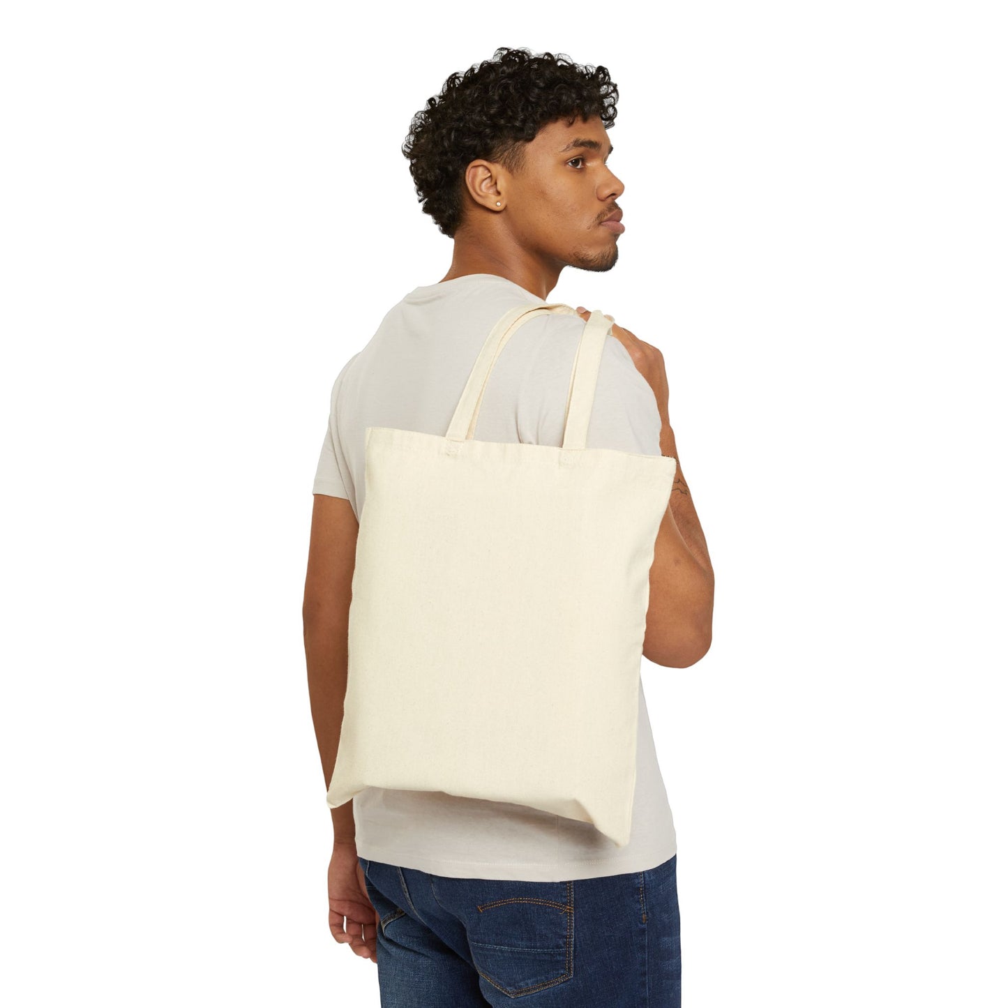 Latte Motions Canvas Tote Bag — Reusable Coffee Market Tote